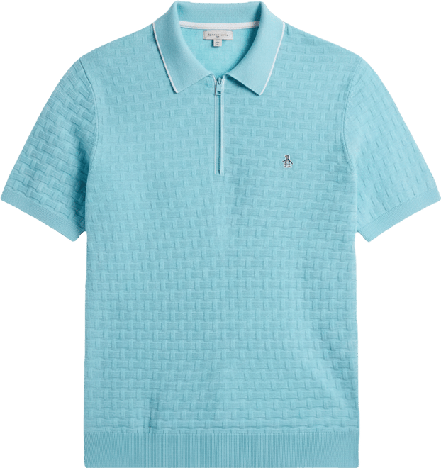 Men's Links Stitch Slim-Fit Polo Sweater