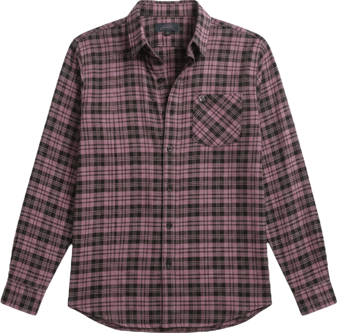 Men's Mauve Tartan Plaid Shirt