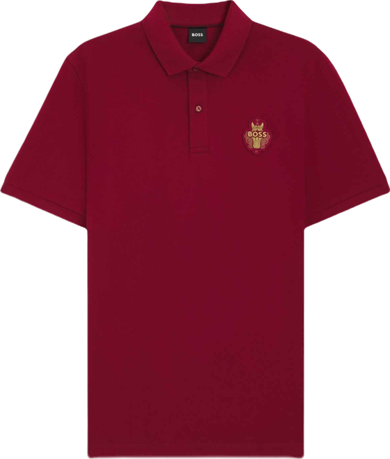 Boss by  Men's Cotton-Pique Logo Artwork Polo Shirt