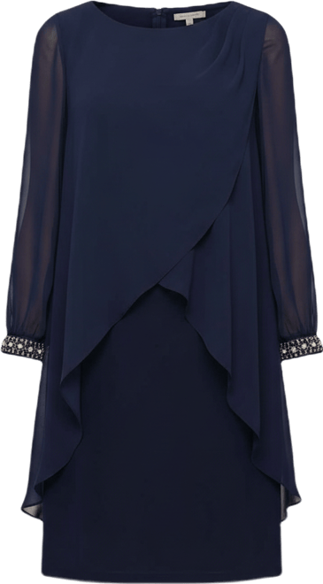 Women's Tulip-Overlay Sheath Dress