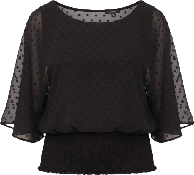 Women's Smocked-Waist Top