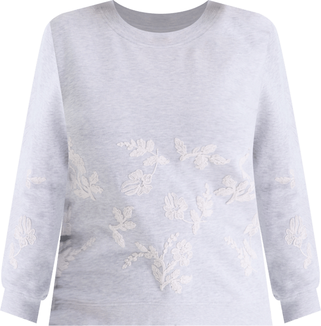 Plus Size Floral Embroidered Sweatshirt, Macy's Exclusive
