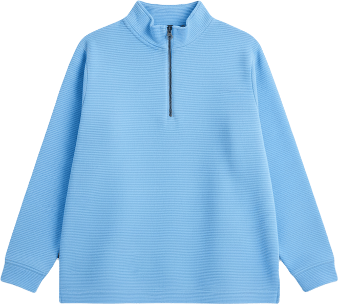 Plus Size Corded Knit Mock Neck Sweatshirt, Macy's Exclusive