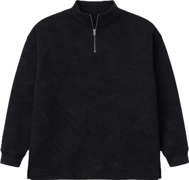 Plus Size Corded Knit Mock Neck Sweatshirt, Macy's Exclusive