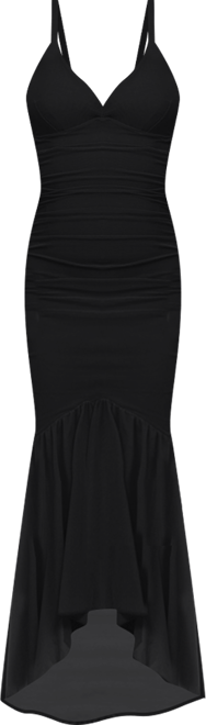 Women's Shapewear Cooling Ruched Mesh Bodycon Maxi Dress