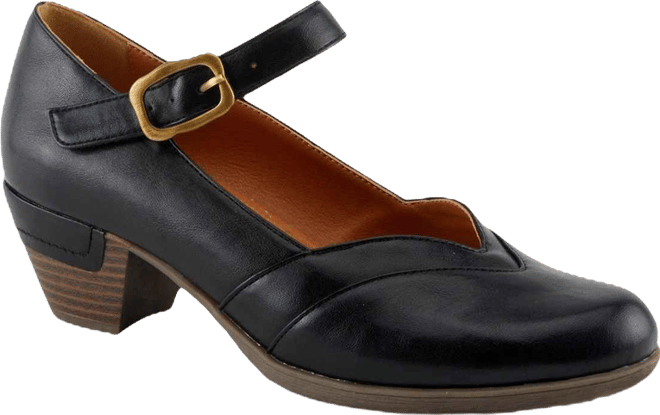 Women's Maryneah Mary Jane Pumps with V-Vamp and Hook-and-Loop Strap