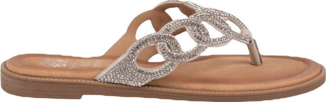 Women's Embellished Slip-On Flat Sandals