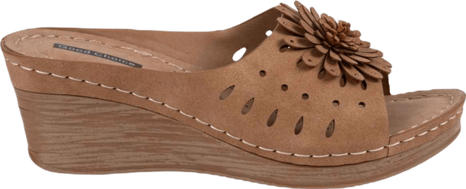 Women's Round Toe Wedge Heel Sandals