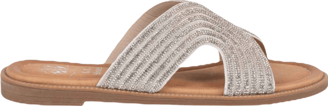 Women's Embellished Slip-On Flat Sandals