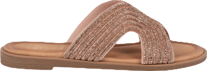 Women's Embellished Slip-On Flat Sandals