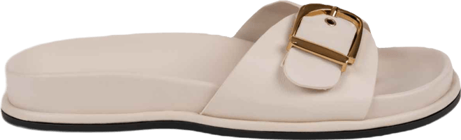 Women's Buckle Detail Slip-On Sandals