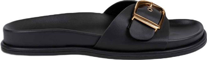 Women's Buckle Detail Slip-On Sandals