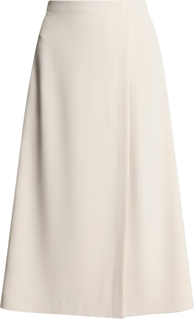 Women's Faux Wrap Midi Skirt