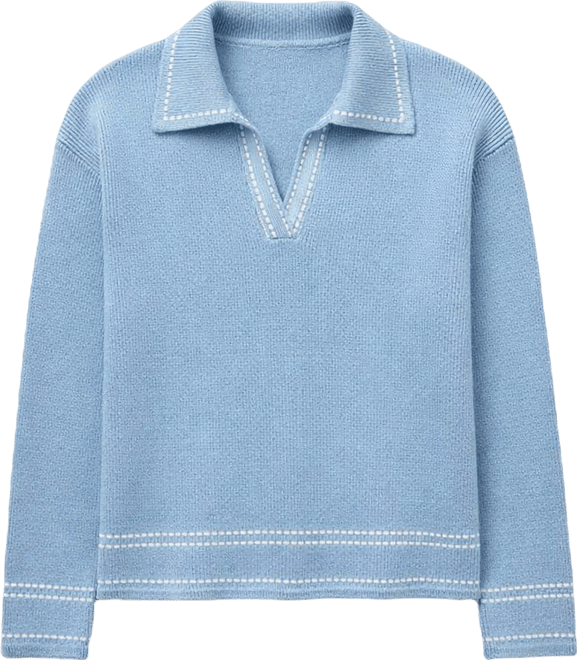 Women's Stitch Detailed Polo Knit