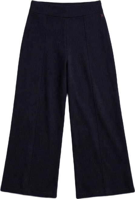 Women's Wool-Cashmere Cropped Wide-Leg Pants