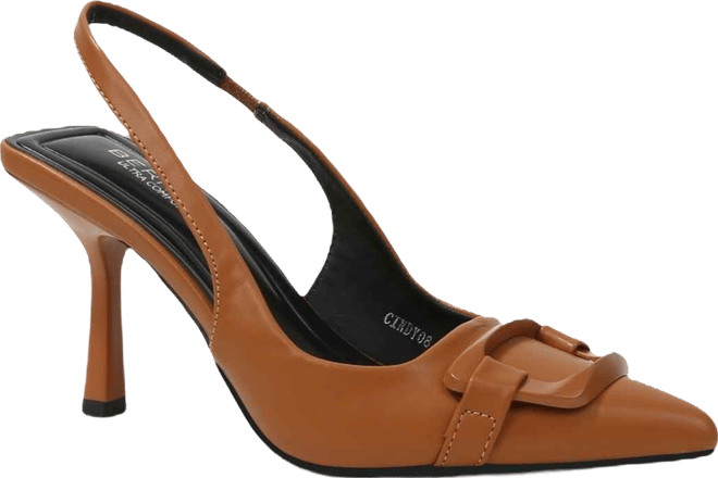 Cindy Slingback Pumps with Tonal Buckle Detail