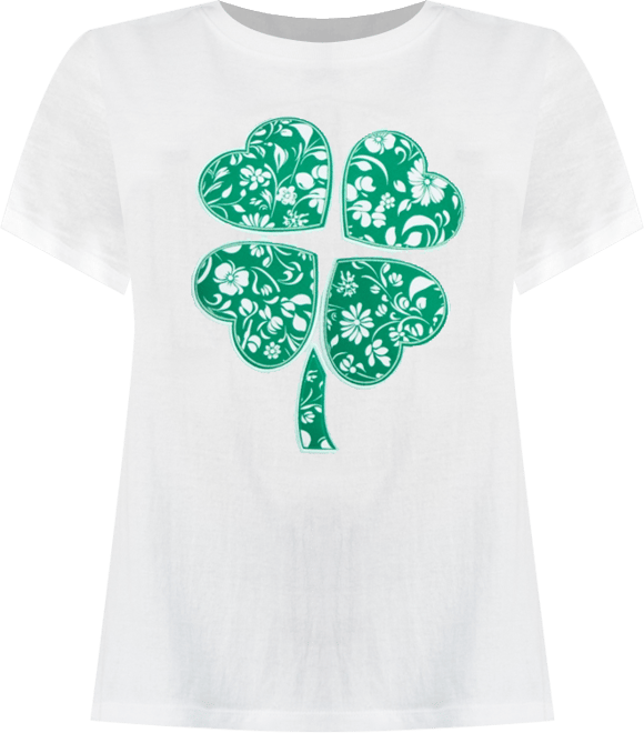 Juniors' Clover Patch Short-Sleeve T-Shirt