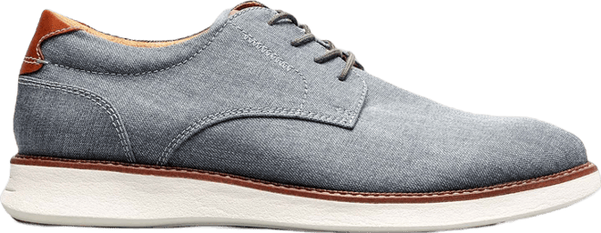 grey canvas dress shoes Mens Seven 91 Oxford Dress Shoe Grey Black Canvas Size 10/43