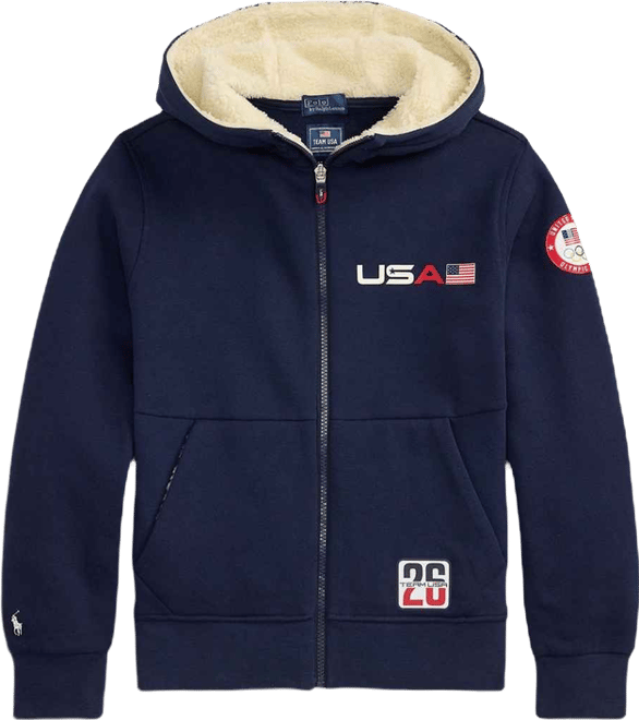 Polo Ralph Lauren Boys' 8-20 Team USA Fleece Full-Zip Hoodie - Macy's