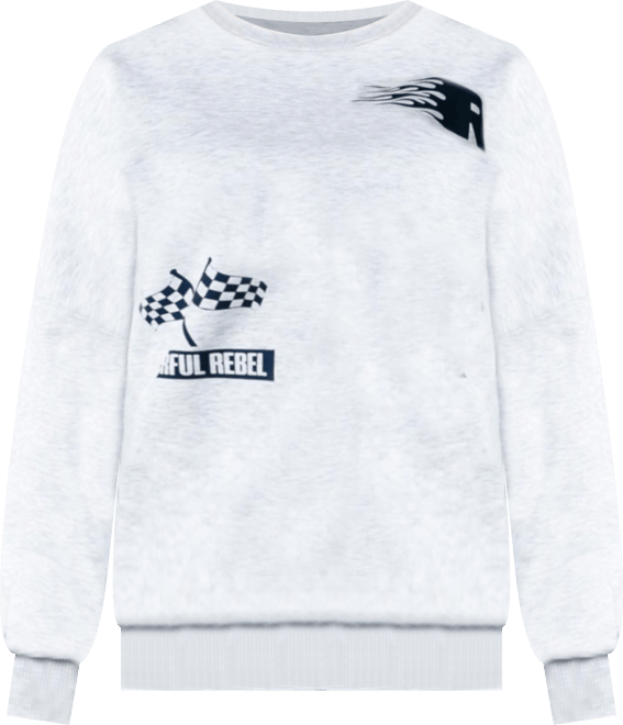 Women's Racer Logo Dropped Shoulder Sweat