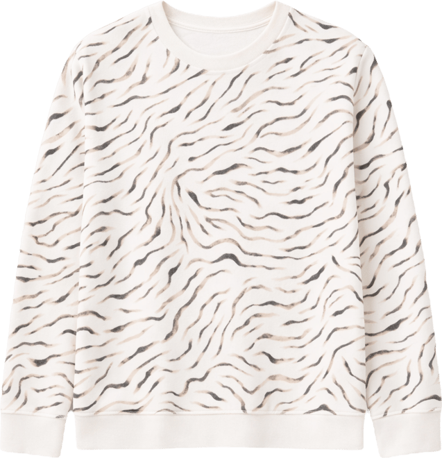 Plus Size Zebra Brush Crewneck Sweatshirt, Macy's Exclusive