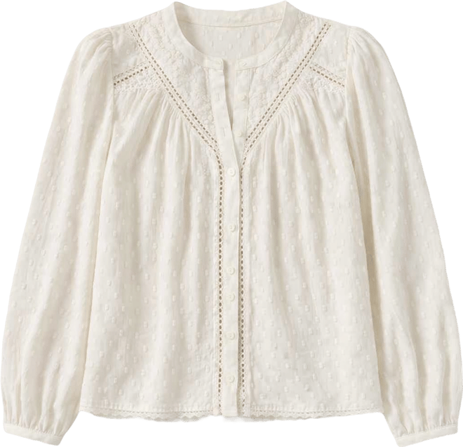 Juniors' Cleo Long-Sleeve Blouse