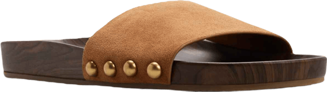 Women's Rooted Footbed Slip-On Flat Sandals