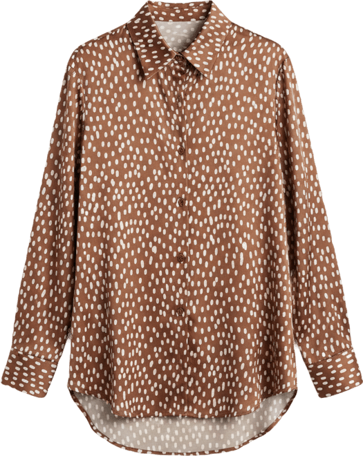 Women's Satin Long-Sleeve Shirt