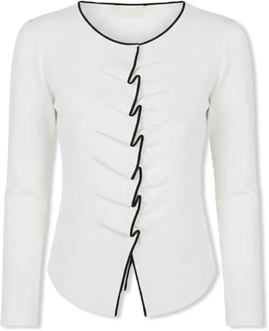 Women's Ruffle Draped Knit Top