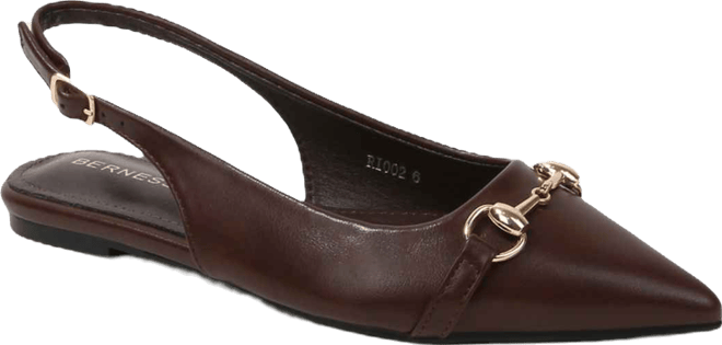 Women's Rio02 Slingback Flats with Gold-Tone Bit