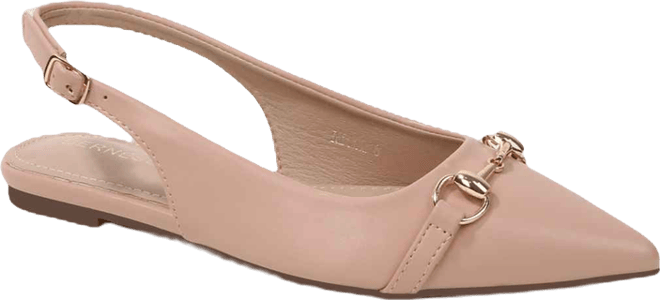 Women's Rio02 Slingback Flats with Gold-Tone Bit