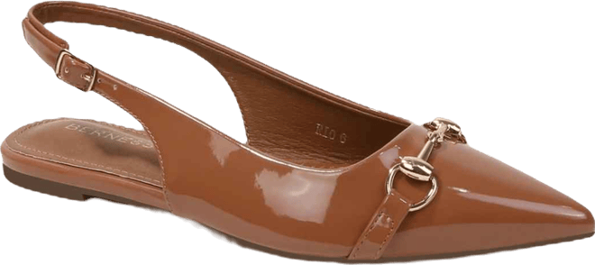 Women's Rio Patent Slingback Flats with Gold-Tone Bit