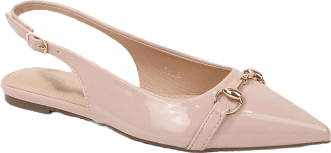 Women's Rio Patent Slingback Flats with Gold-Tone Bit
