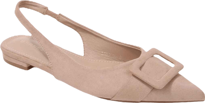 Women's Rossana Slingback Flats with Ornamental Buckle