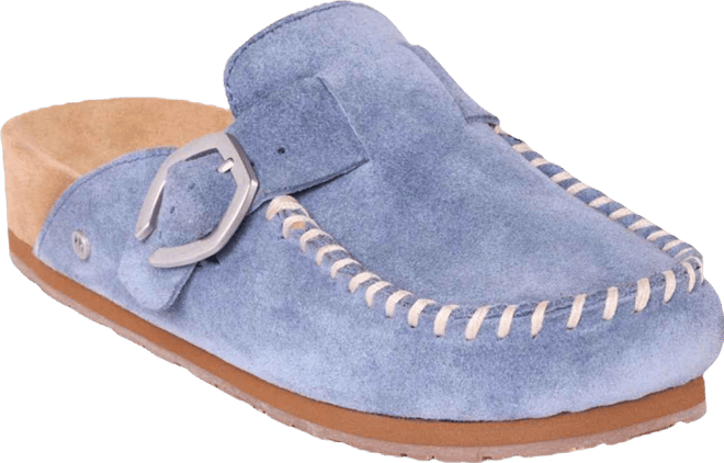 Women's Suede Adjustable Buckle Clogs