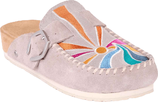 Women's Suede Adjustable Buckle Clogs