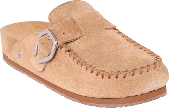 Women's Suede Adjustable Buckle Clogs