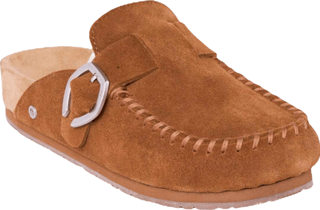 Women's Suede Adjustable Buckle Clogs