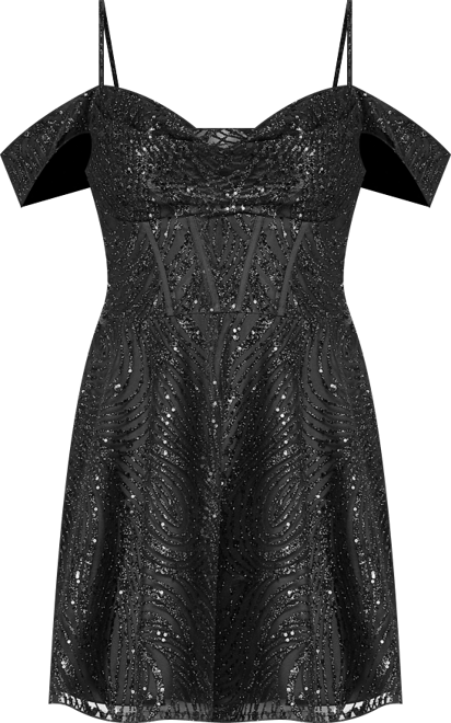 Juniors' Spaghetti Strap Sweetheart Neck Dress