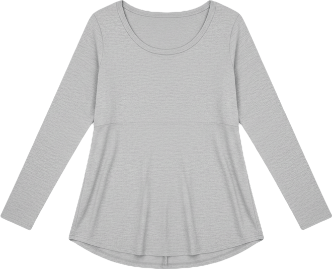 Maternity Casual Scoop Neck Long Sleeve Nursing Top