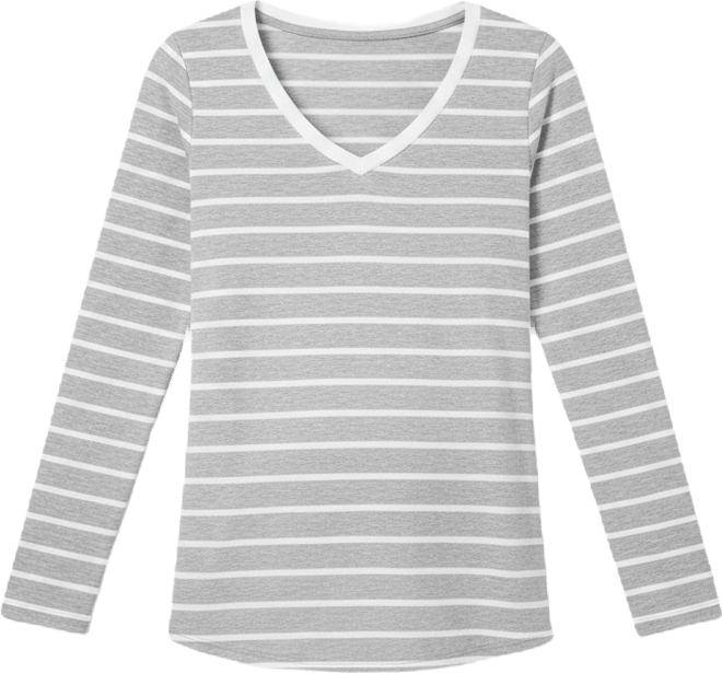 Maternity Striped V Neck Long Sleeve Top