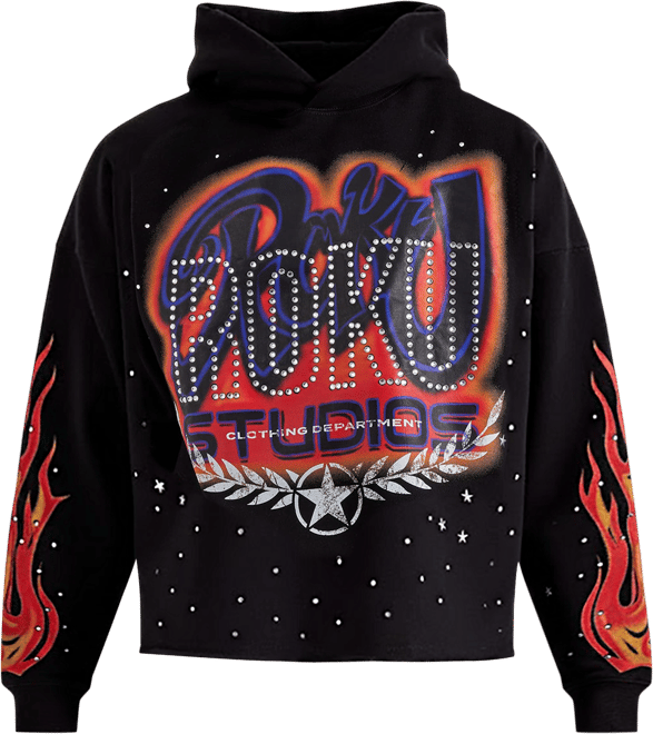 Roku Studio Airbrush Flame Pullover Fleece Hoodie – DTLR