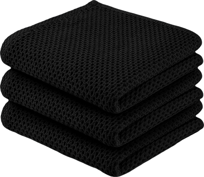 Reusable Kitchen Towels 3 Pack 100% Cotton Waffle Weave
