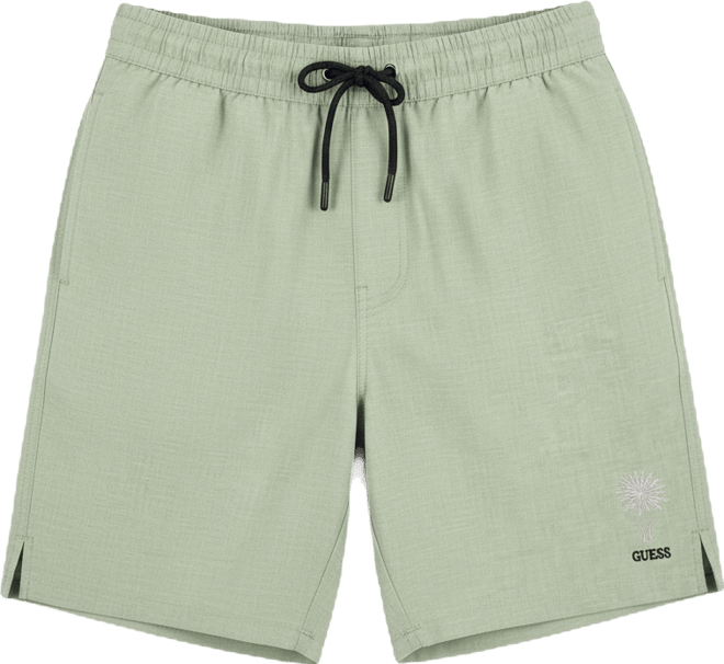 Men's Solid Drawstring Swim Trunks