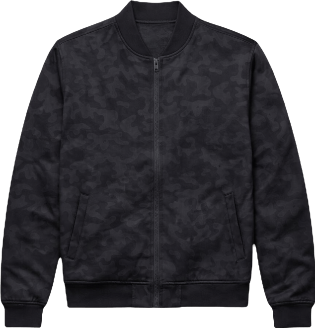Men's Jacquarded Camouflage Bomber Jacket