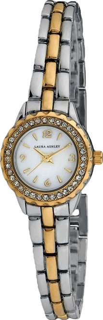 Women's Mini Link Crystal Bezel Pink Multi Bracelet Watch 26mm