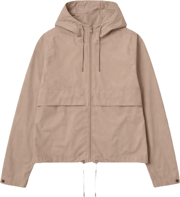Women's Zip-Front Hooded Drawstring Jacket