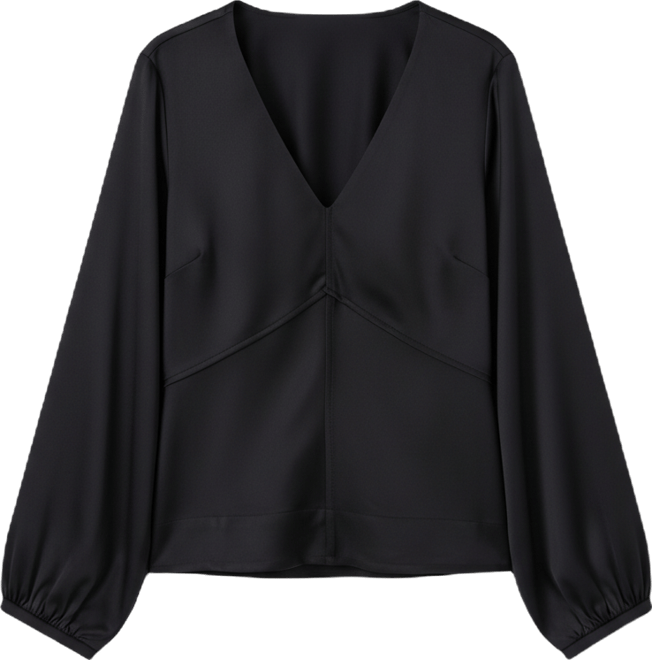 Women's Grace Satin Long Sleeve Top