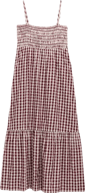 Women's Leni Shirred Gingham Beach Dress