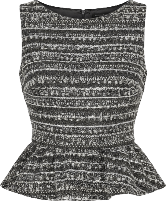 Women's Sequin Textured Peplum Top